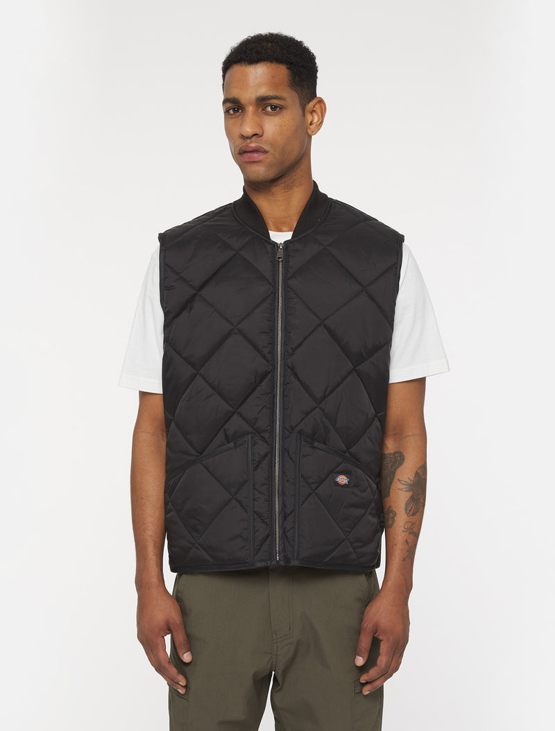 Dickies Diamond Quilted Vest - Black