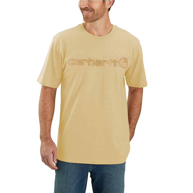 Dearborn Relaxed  Logo Tshirt A-36 Beach heather