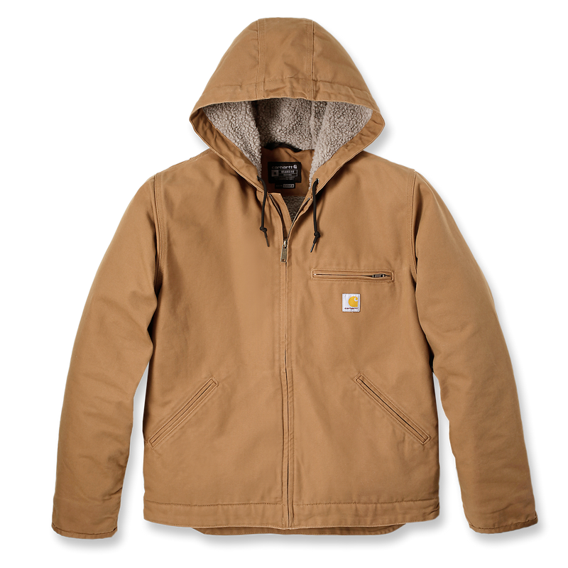 Carhartt Men's Sherpa Lined Jacket Washed Duck - 104392 CB