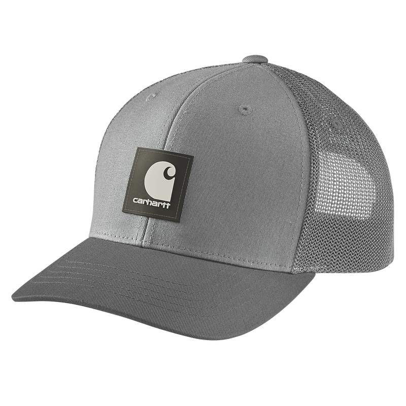 Carhartt Twill Mesh-Back Logo Patch Cap - 105216 Grey