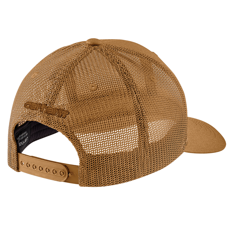 Carhartt Twill Mesh-Back Logo Patch Cap - 105216 BRN