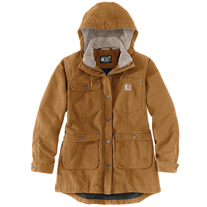 Carhartt Loose Fit Washed Duck Coat - 105512 BRN