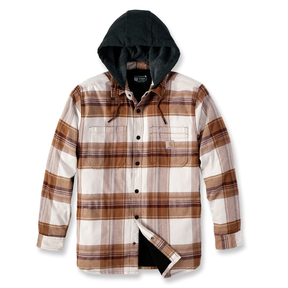 Fleece lined hooded flannel 2025