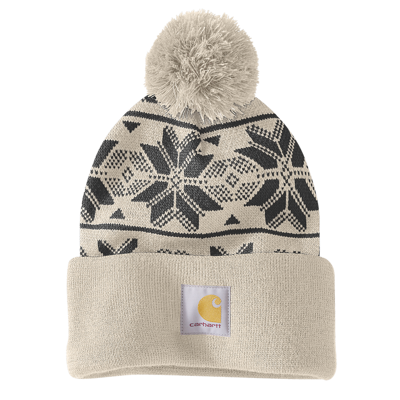 Carhartt Knit Pompom Beanie - 106647 - A16 Oat Milk