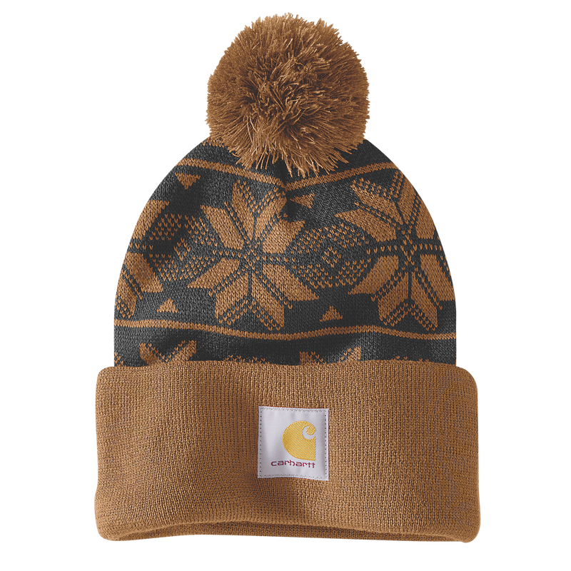 Carhartt Knit Pompom Beanie - 106647 BRN