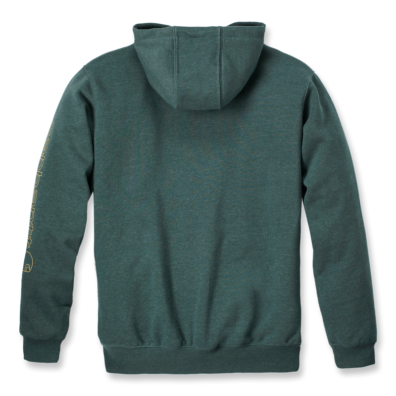 Carhartt Hoodie Mouwlogo - Elm space dye K288