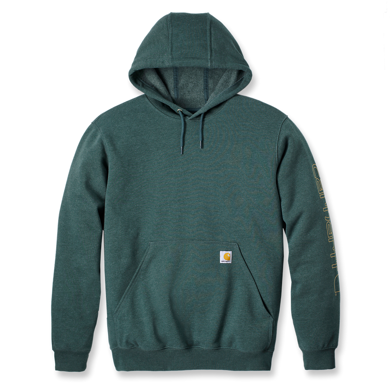 Carhartt Hoodie Mouwlogo - Elm space dye K288