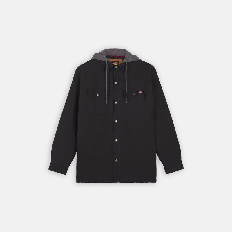 Dickies Fleece Hooded Duck Shirt Jac - Black